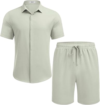 Men’s 2-Piece Summer Beach Outfit – Short Set