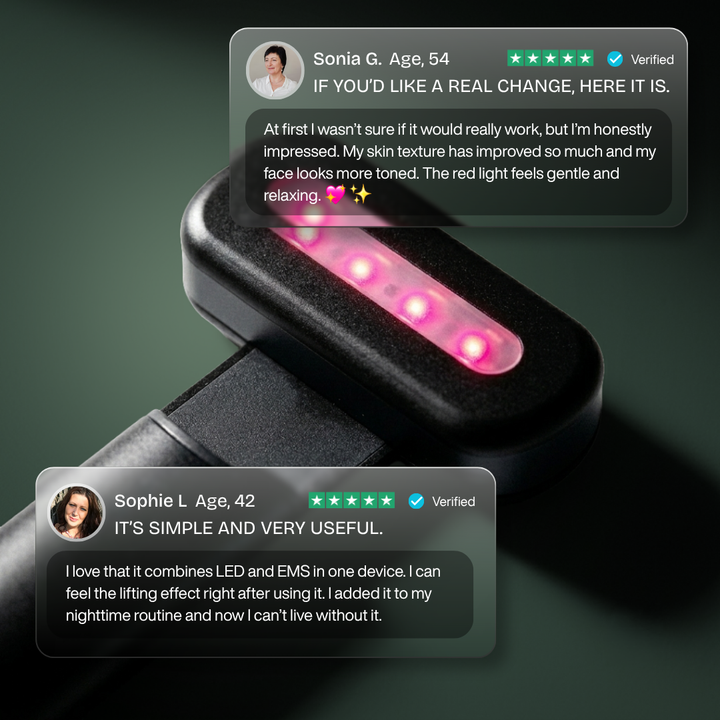 4-in-1 Eye & Face Wand — LED, EMS, Heat & Microvibration