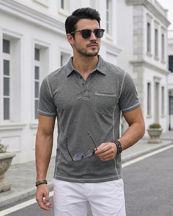 Mens Polo Shirts Short Sleeve for Golf