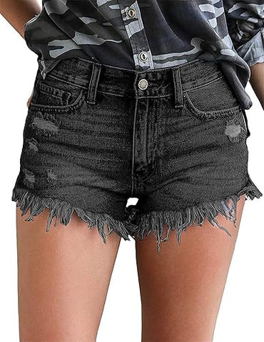 Women’s Distressed Denim Shorts | Casual Jean Shorts