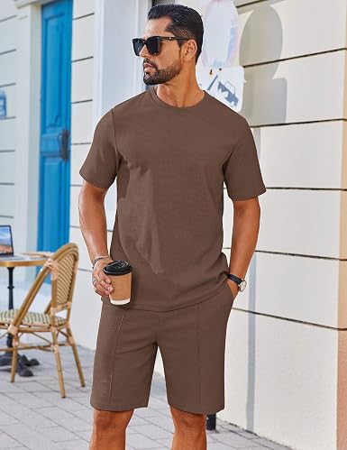 Men's 2 Pieces Outfits Casual Cotton Set