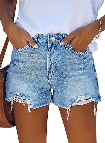 Women’s Distressed Denim Shorts | Casual Jean Shorts