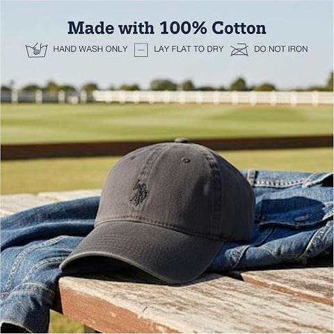 Vintage Polo Baseball Cap, 100% Cotton
