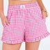 Women’s Boxer Shorts | Plaid Elastic Waist Casual Shorts