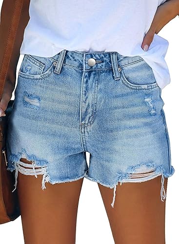 Women’s Distressed Denim Shorts | Casual Jean Shorts