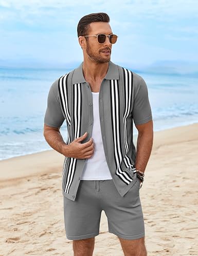 Men's 2 Piece Outfits Summer Short Sets