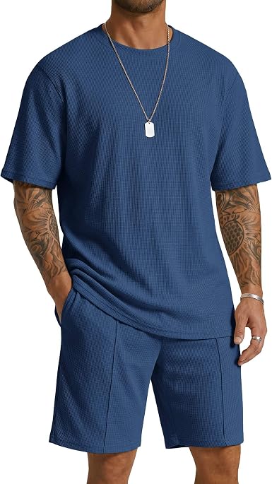 Men's 2 Pieces Outfits Casual Cotton Set