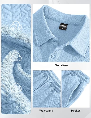 Men’s 2-Piece Casual Polo Shirt & Shorts Set