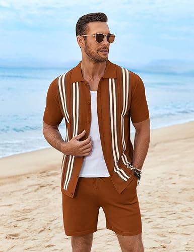 Men's 2 Piece Outfits Summer Short Sets