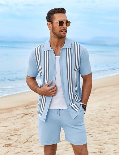 Men's 2 Piece Outfits Summer Short Sets