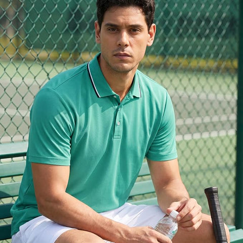 Polo Shirt Men Short Sleeve Breathable Golf Shirt