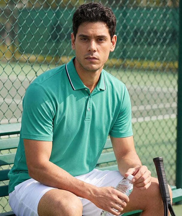 Polo Shirt Men Short Sleeve Breathable Golf Shirt