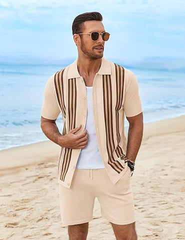 Men's 2 Piece Outfits Summer Short Sets