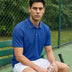 Polo Shirt Men Short Sleeve Golf Blue Shirt