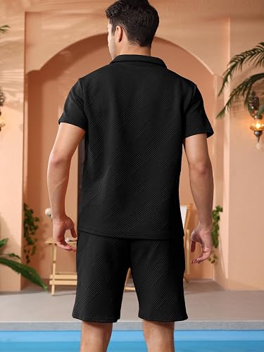 Men's 2 Piece Sets Matching Short Sets Cotton