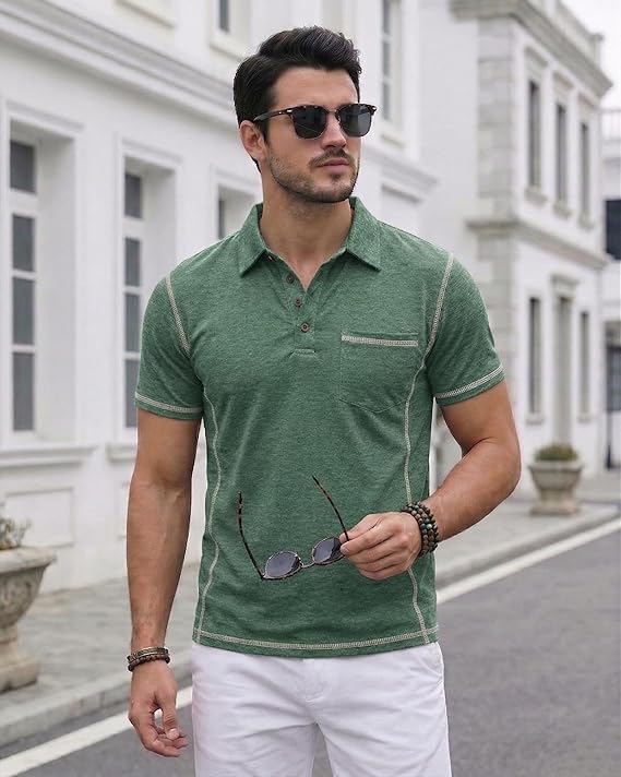Mens Polo Shirts Short Sleeve for Golf