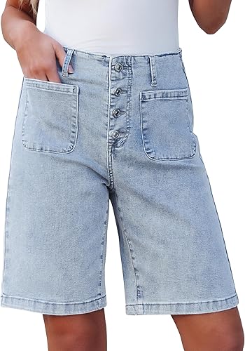 Women’s Jean Shorts with Patch Pockets