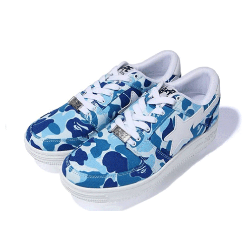 BAPESTA ABC Blue Camo Shoes