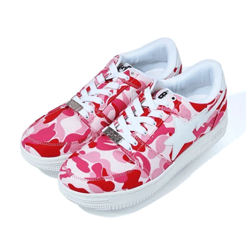 BAPESTA ABC Pink Camo Shoes