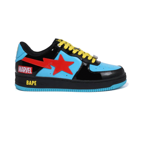 Bape x Marvel Black Widow BAPESTA