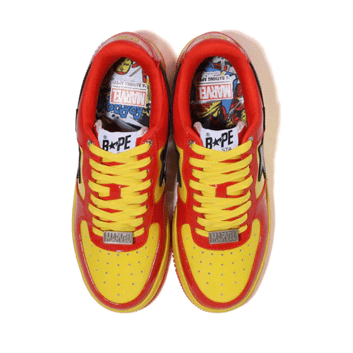 Bape x Marvle Iron Man BAPESTA
