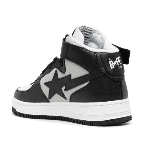 BAPE STA Logo Patch Leather Trainers Shoes