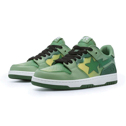 A Bathing Ape Bape SK8 Sta Green Gradation
