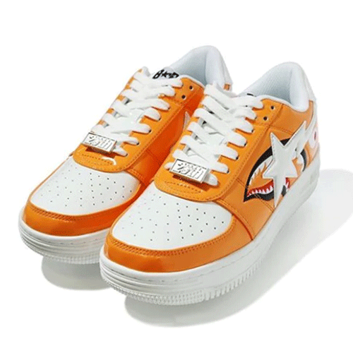 A Bathing Ape Shark Bapesta Orange