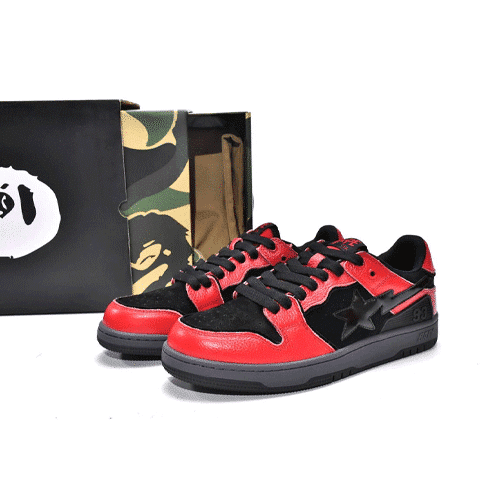 BAPE STA Sk8 Low Red Shoes