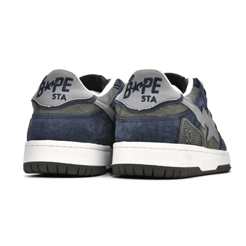 BAPESTA Sk8 93 Low Navy Shoes
