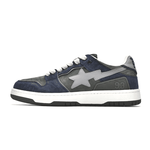 BAPESTA Sk8 93 Low Navy Shoes