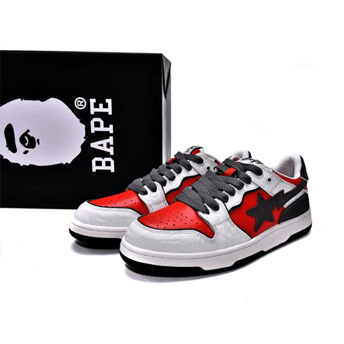 BAPESTA Sk8 Low 93 White Shoes