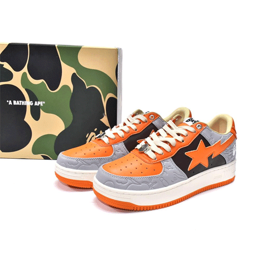 BAPE STA Low Orange Shoes
