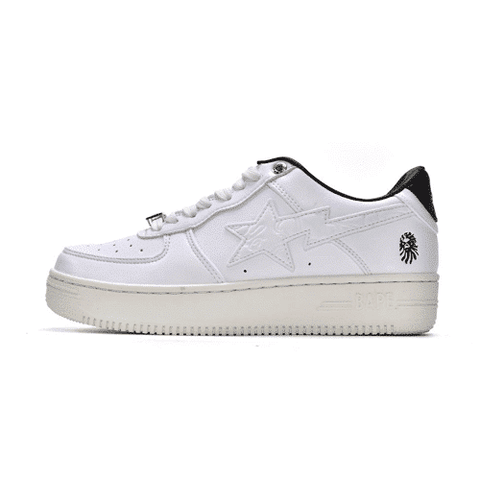 BAPE STA Low White Shoes