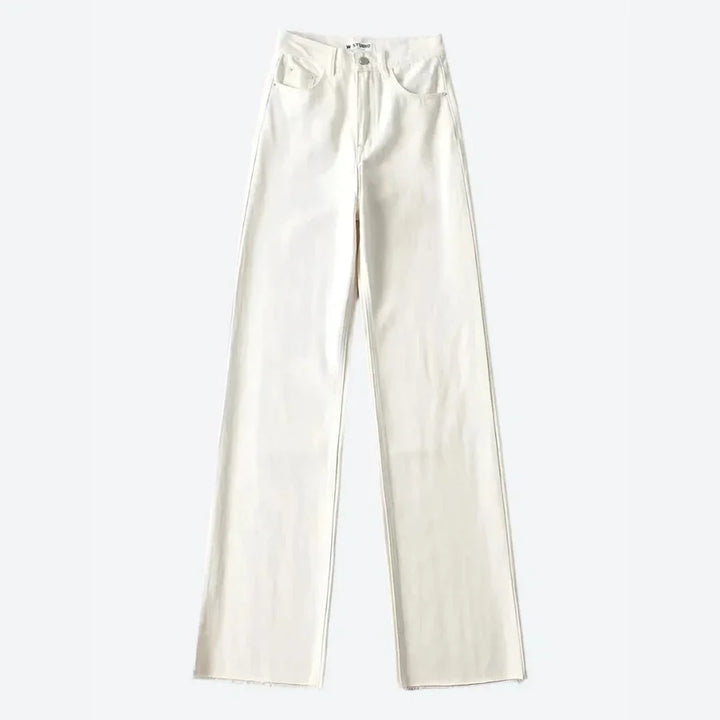 Classic Wide-Leg High-Waist Black Jeans