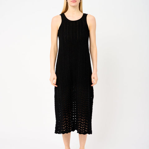 The Knitted Edie Dress Black