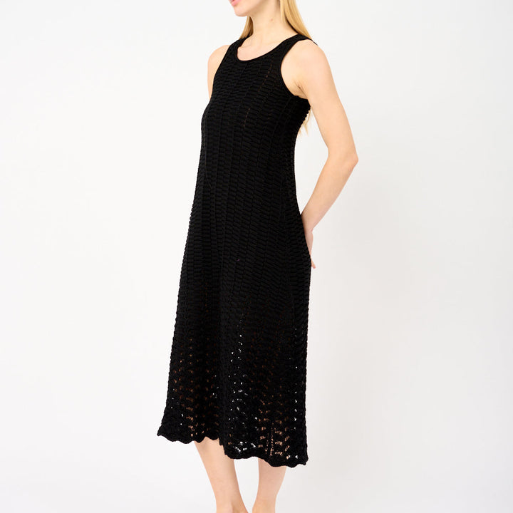 The Knitted Edie Dress Black