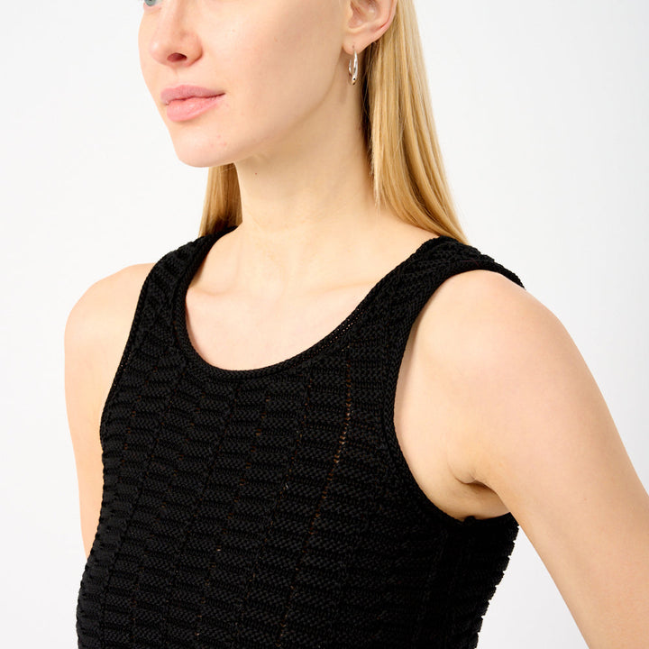 The Knitted Edie Dress Black