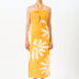 Chiricahua Printed Halter Twist-Front Maxi Dress