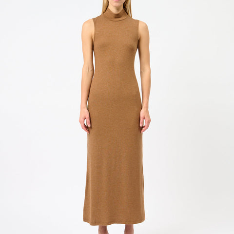 Lauren Sleeveless Turtleneck Maxi Dress