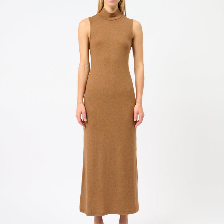 Lauren Sleeveless Turtleneck Maxi Dress