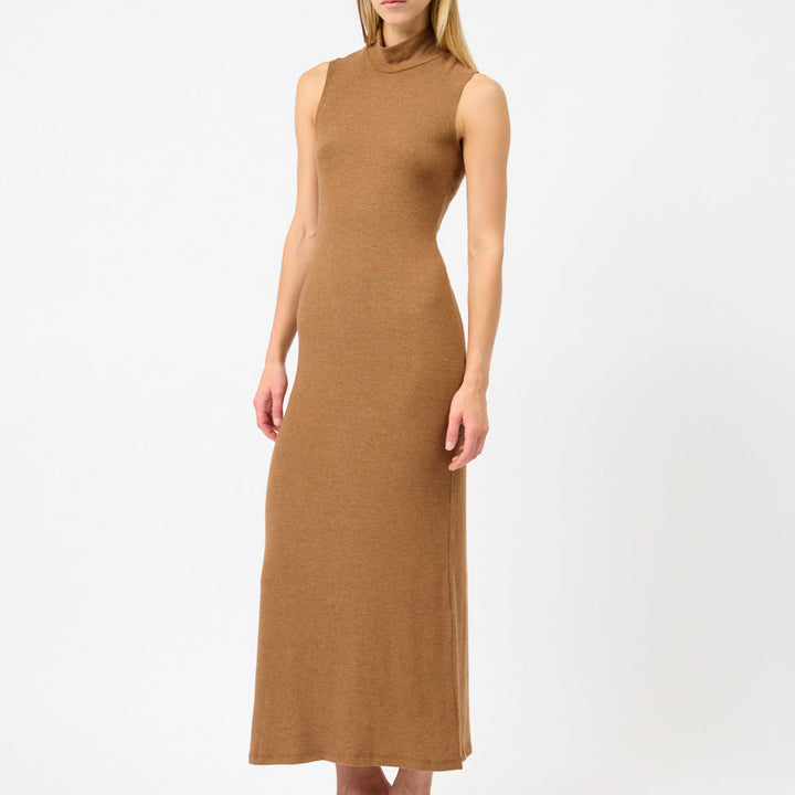Lauren Sleeveless Turtleneck Maxi Dress