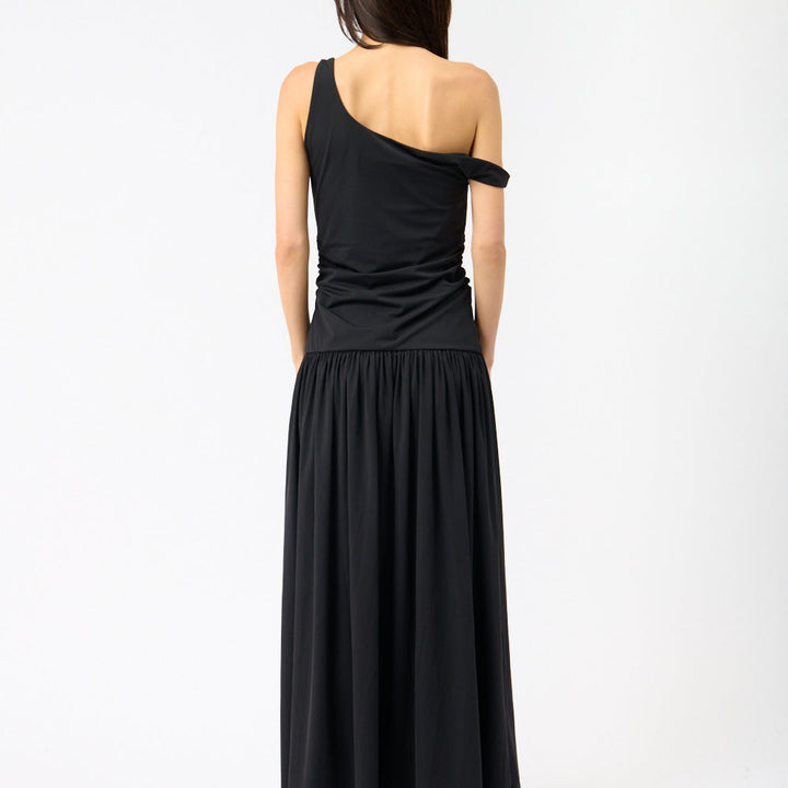 Off-Shoulder Light Scuba Dress