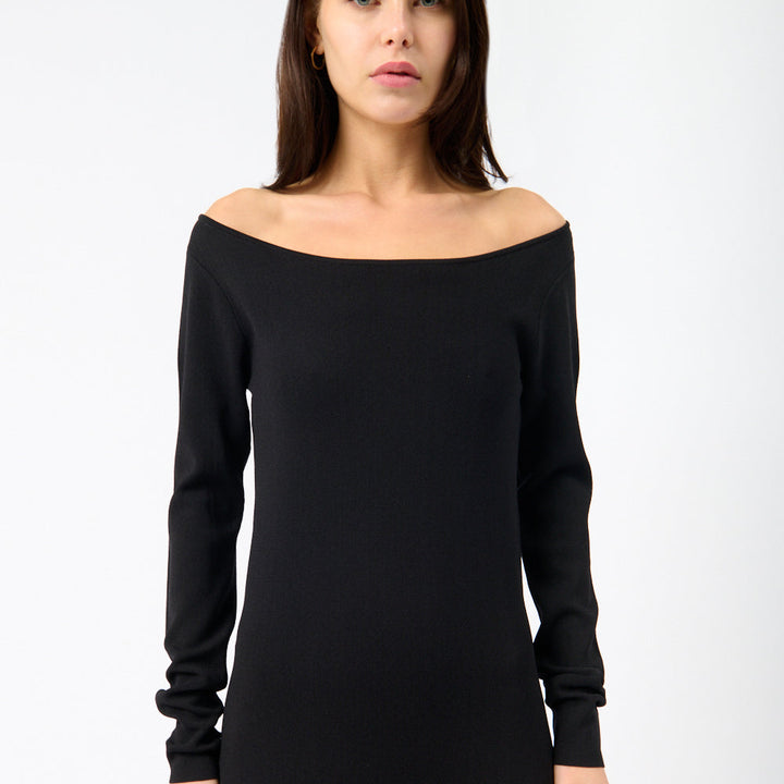Off-Shoulder Knitted Dress