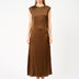 Rose Silk Satin Maxi Dress