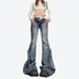 Vintage High-Waist Distressed Flare Jeans
