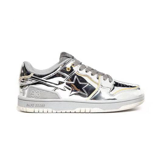 Bape Foil Bape STA Low Silver Shoes