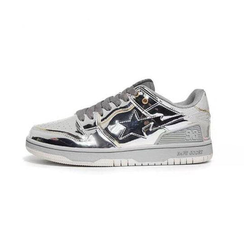 Bape Foil Bape STA Low Silver Shoes