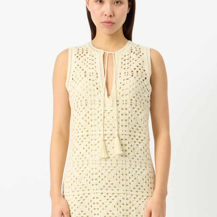 Crochet Tassel Popover Dress