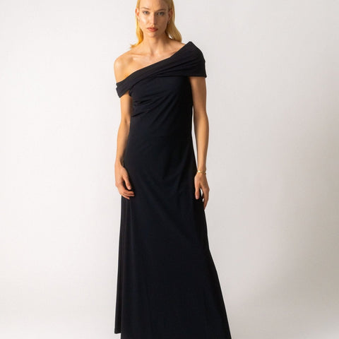Róhe Black Off-The-Shoulder Maxi Dress